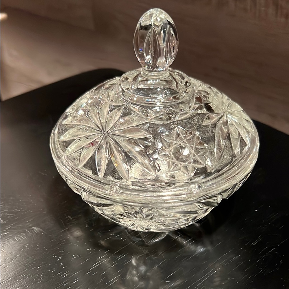 Vintage Anchor Hocking Star of David candy dish.